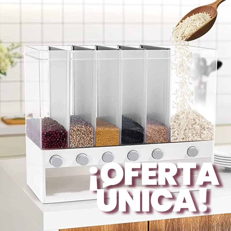 Dispensador De Granos y Cereales de 6 puestos