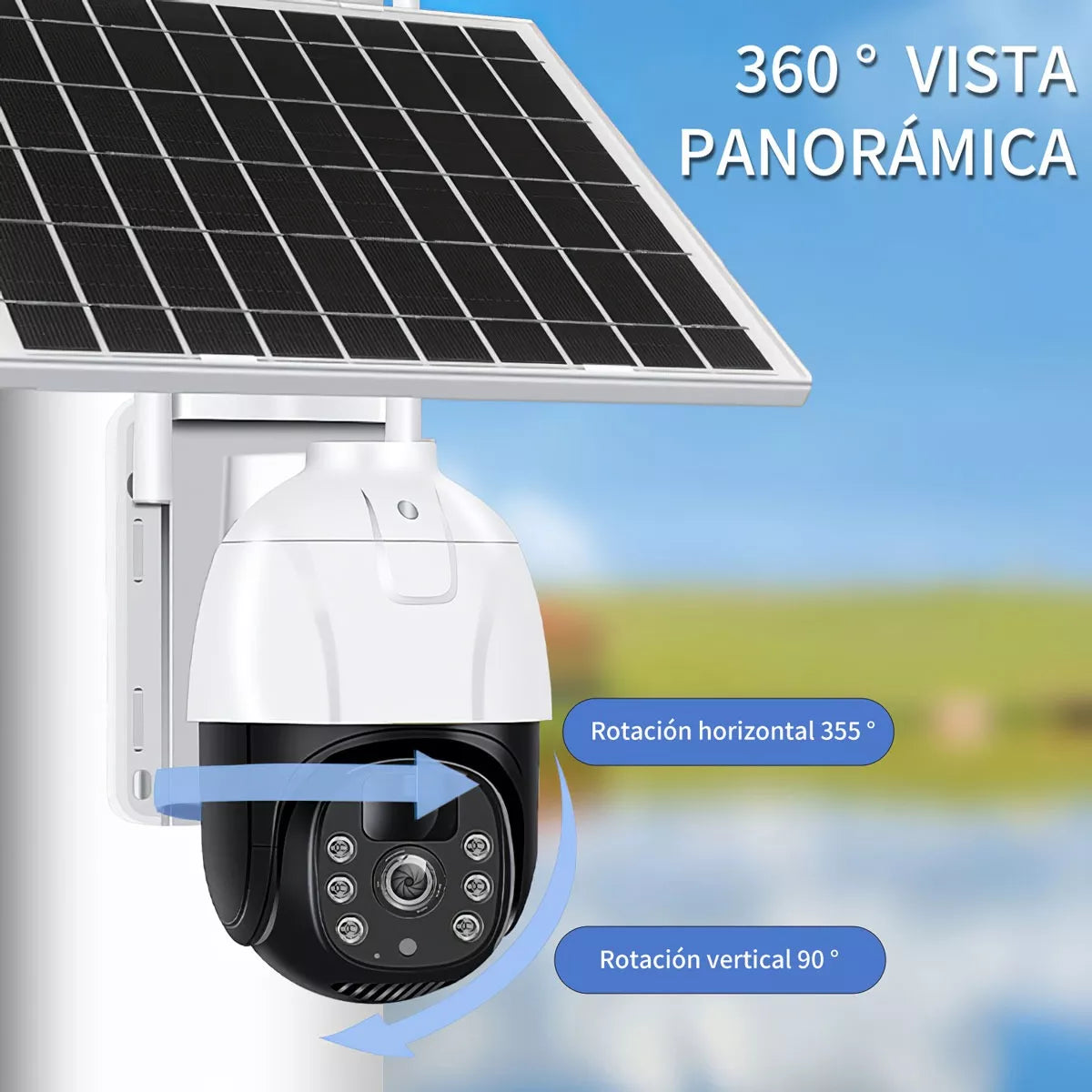 CAMARA DE SEGURIDAD  + PANEL SOLAR ¡MANEJADA POR APP!